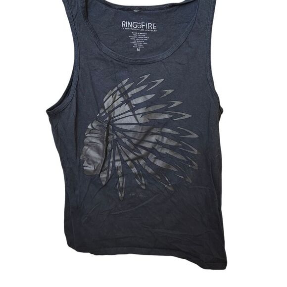 Rings of Fire mens graphic tee sleeveless crew neck Sz Medium‎ - Picture 5 of 6